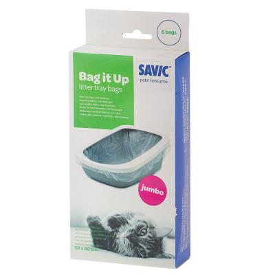 SAVIC  Sac &agrave; Liti&egrave;re pour Chat Plateau Premium 6&nbsp;Sacs, g&eacute;ant