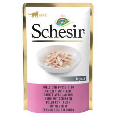 SCHESIR  en gel&eacute;e ou en sauce 12 x 85&nbsp;g - poulet, jambon en gel&eacute;e
