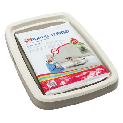 SAVIC Toilettes  Puppy Trainer pour chiot - taille M : 1 bac & 7 tapis