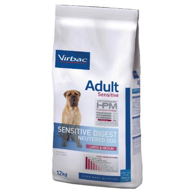 VIRBAC  HPM Adult Sensitive Neutered Large & Medium - lot % : 2 x 12 kg