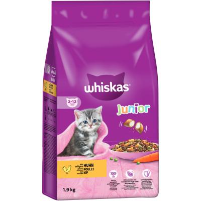 WHISKAS  Junior au poulet pour chat 2 x 1,9 kg
