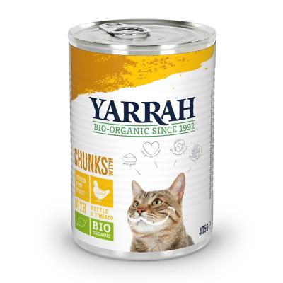 YARRAH  Bio 24 x 400/405 g - Chunks : poulet bio en sauce - 405 g
