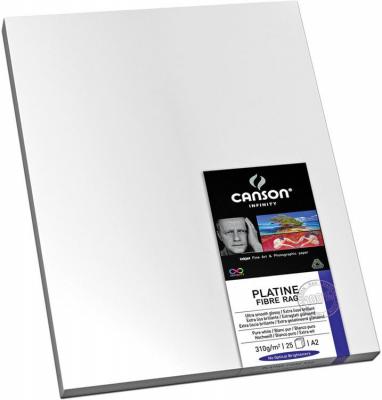 CANSON  Papier Photo Infinity Platine Fibre Rag A2 310g 25 Feuilles