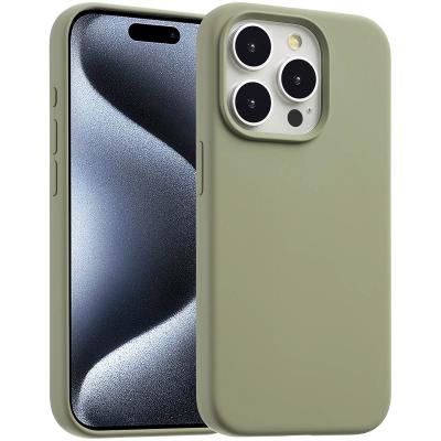 ACCEZZ Coque pour iPhone 15 Pro Max en silicone Cooper Vert