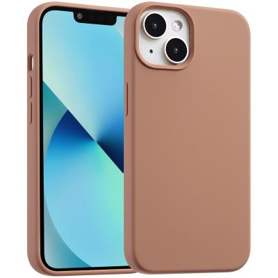 ACCEZZ  Coque Liquid Silicone avec MagSafe iPhone 13 Mini - Lichtbruin