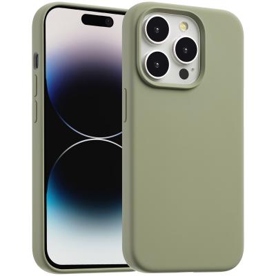 ACCEZZ  Coque Liquid Silicone avec MagSafe iPhone 14 Pro - Cooper Green