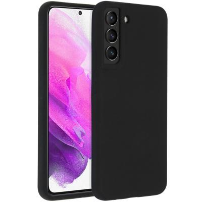 ACCEZZ  Coque Liquid Silicone Samsung Galaxy S22 Plus - Noir