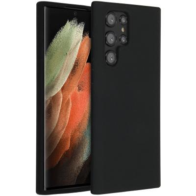 ACCEZZ  Coque Liquid Silicone Samsung Galaxy S22 Ultra - Noir