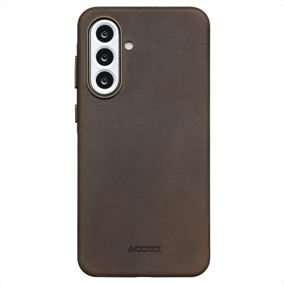 ACCEZZ  Coque MagSafe en cuir vintage Samsung Galaxy A56 - Rustic Brown