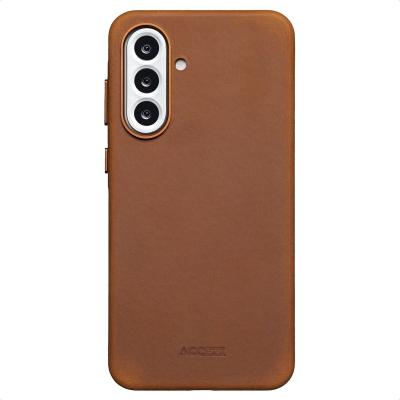 ACCEZZ  Coque MagSafe en cuir vintage Samsung Galaxy A56 - Tabacco Cognac