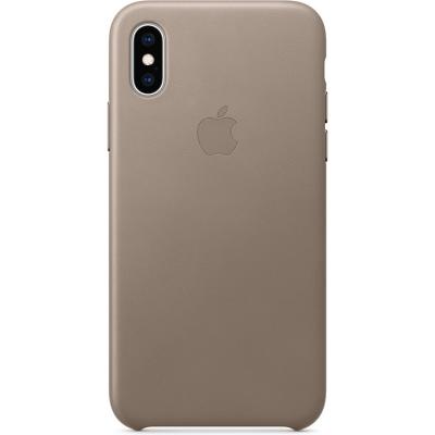 APPLE Coque en cuir pour iPhone XS Max Taupe - Neuf