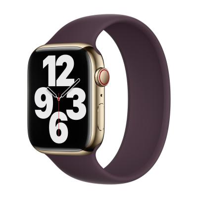 APPLE Bracelet Boucle unique en Silicone  Watch  38/40/41/42 mm - Taille 4 - Dark Cherry