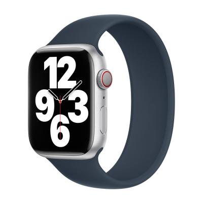 APPLE Bracelet Boucle unique en Silicone  Watch 38/40/41/42 mm - Taille 6 - Storm Blue