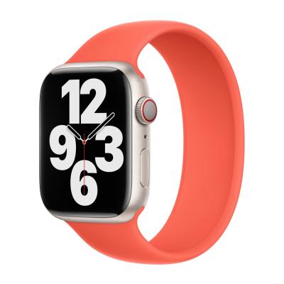 APPLE Bracelet Boucle unique en Silicone  Watch  38/40/41/42 mm - Taille 4 - Nectarine