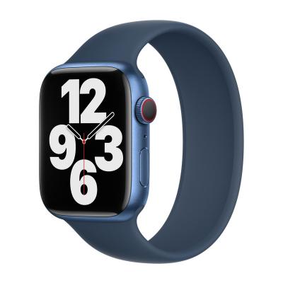 APPLE Bracelet Boucle unique en Silicone  Watch 44/45/46/49 mm - Taille 5 - Abyss Blue