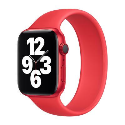 APPLE Bracelet Boucle unique en Silicone  Watch  44/45/46/49 mm - Taille 8 - (Product) Red