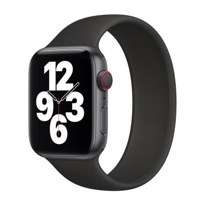 APPLE Bracelet Boucle unique en Silicone  Watch 44/45/46/49 mm - Taille 12 - Noir