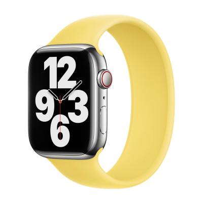 APPLE Bracelet Boucle unique en Silicone  Watch  44/45/46/49 mm - Taille 10 - Lemon Zest