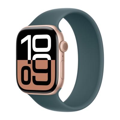 APPLE Bracelet Boucle unique en Silicone  Watch 44/45/46/49 mm - Taille 8 - Lake Green