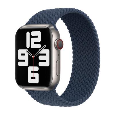 APPLE Bracelet Solo tress&eacute;  Watch  38/40/41/42 mm - Taille 2 - Abyss Blue