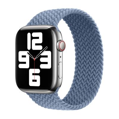 APPLE Bracelet Solo tress&eacute;  Watch  38/40/41/42 mm - Taille 3 - Slate Blue