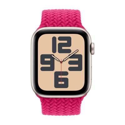 APPLE Bracelet Solo tress&eacute;  Watch 38/40/41/42 mm - Taille 5 - Raspberry
