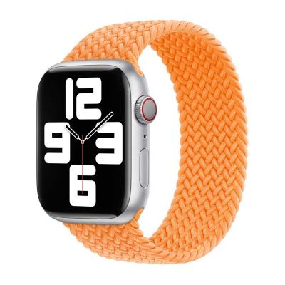APPLE Bracelet Solo tress&eacute;  Watch  38/40/41/42 mm - Taille 6 - Bright Orange