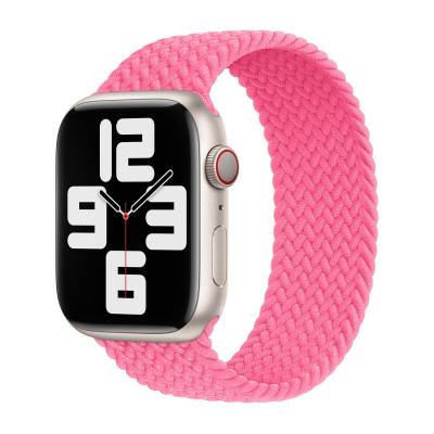 APPLE Bracelet Solo tress&eacute;  Watch  38/40/41/42 mm - Taille 6 - Flamingo
