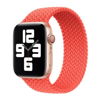 APPLE Bracelet Solo tress&eacute;  Watch  38/40/41/42 mm - Taille 8 - Electric Orange