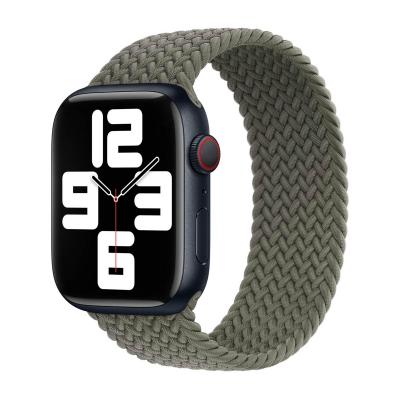 APPLE Bracelet Solo tress&eacute;  Watch  38/40/41/42 mm - Taille 9 - Olive