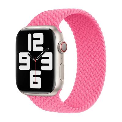 APPLE Bracelet Solo tress&eacute;  Watch 44/45/46/49 mm - Taille 10 - Flamingo