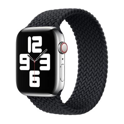 APPLE Bracelet Solo tress&eacute;  Watch 44/45/46/49 mm - Taille 12 - Charcoal