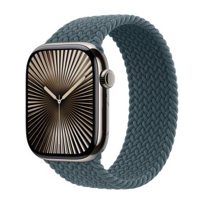 APPLE Bracelet Solo tress&eacute;  Watch  44/45/46/49 mm - Taille 3 - Lake Green