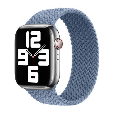 APPLE Bracelet Solo tress&eacute;  Watch  44/45/46/49 mm - Taille 4 - Slate Blue