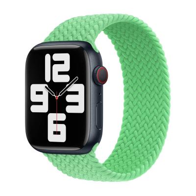 APPLE Bracelet Solo tress&eacute;  Watch  44/45/46/49 mm - Taille 7 - Bright Green