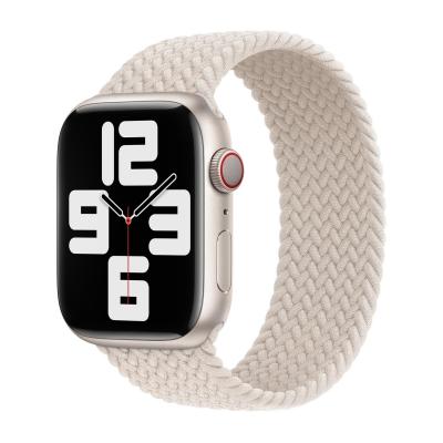 APPLE Bracelet Solo tress&eacute;  Watch 44/45/46/49 mm - Taille 7 - Starlight