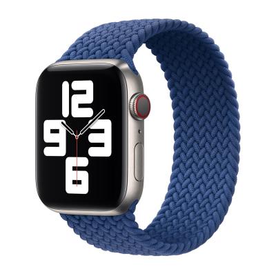 APPLE Bracelet Solo tress&eacute;  Watch  44/45/46/49 mm - Taille 8 - Atlantic Blue