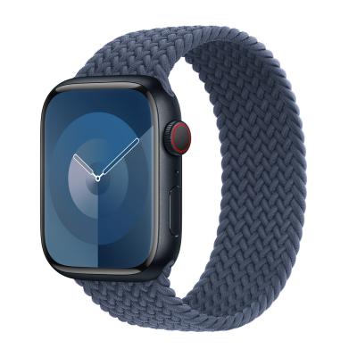 APPLE Bracelet Solo tress&eacute;  Watch  44/45/46/49 mm - Taille 9 - Storm Blue