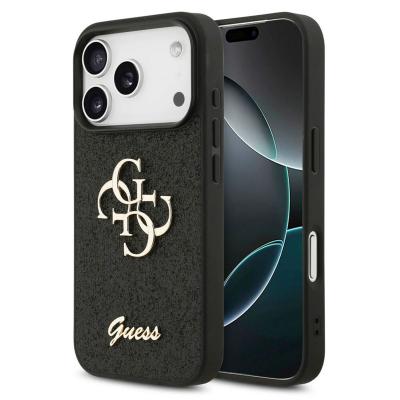 GUESS  Coque 4G Metal Logo Glitter Apple iPhone 17 Pro - Noir