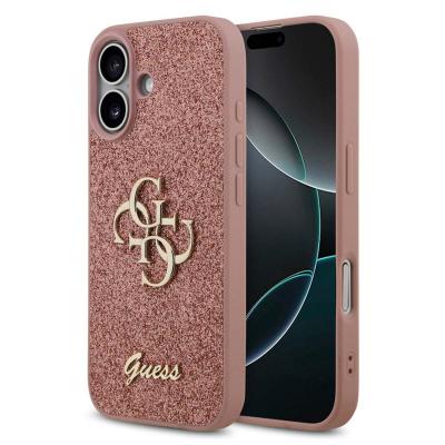 GUESS Etui  Fixed Glitter Big 4G pour iPhone 17 rose - Neuf