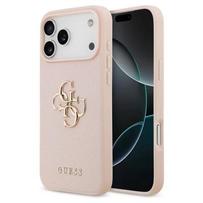 GUESS  Coque Big 4G Logo Grained Apple iPhone 17 Pro Max - Rose