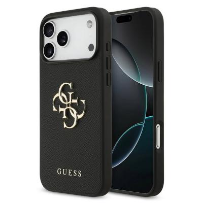 GUESS  Coque De T&eacute;l&eacute;phone Grained Big 4g & Classic Logo Iphone 17 Pro