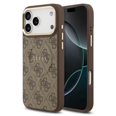 GUESS  Coque MagSafe Classic avec logo 4G Apple iPhone 17 Pro Max - Marron