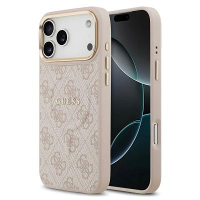 Guess 4G PU Classic Logo MagSafe case pour iPhone 17 Pro Max rose - Neuf