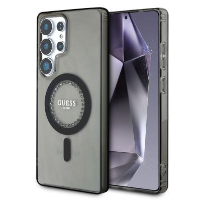 GUESS  Coque MagSafe IML avec strass Samsung Galaxy S25 Ultra - Noir