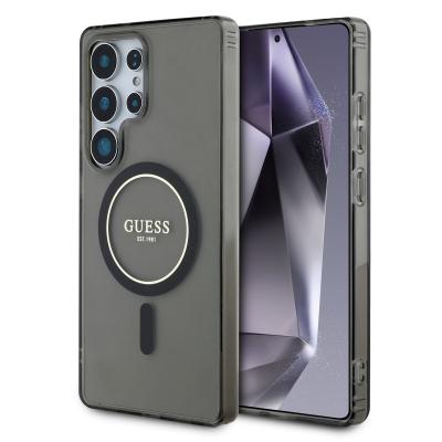 GUESS  Coque MagSafe IML Glitter Gradient Samsung Galaxy S25 Ultra - Noir