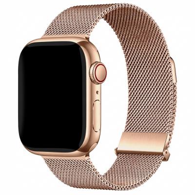 IMOSHION  Bracelet magn&eacute;tique milanais Apple Watch  44/45/46/49 mm - Rose Gold