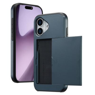 IMOSHION  Coque arri&egrave;re avec porte-cartes Apple iPhone 17 - Bleu fonc&eacute;