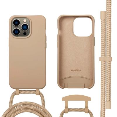 IMOSHION  Coque arri&egrave;re Color avec cordon amovible et MagSafe Apple iPhone 13 Pro - Nude