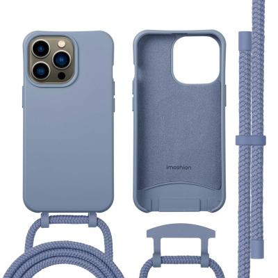 IMOSHION  Coque arri&egrave;re Color avec cordon amovible et MagSafe Apple iPhone 13 Pro - Ash Blue
